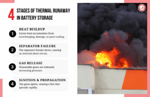 4 stages of thermal runway
